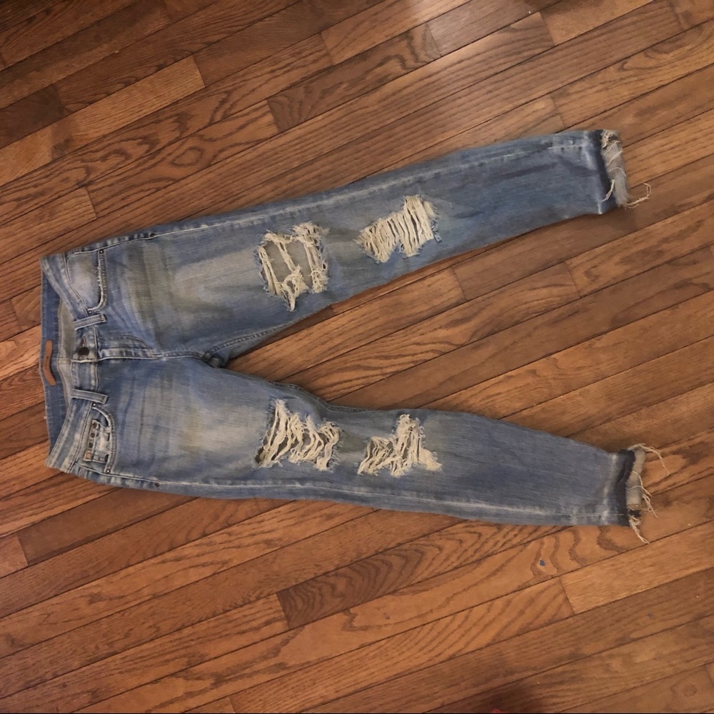 Joe’s Jean destroyed skinny ankle